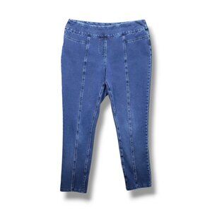 Slim Sation‎ Seam Front Skinny Jeans Womens XL Pull On High Rise